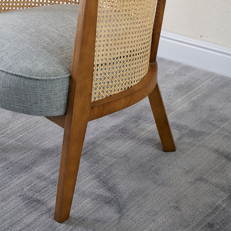 Traditional Wood Living Room Chair Basic Four Leg Accent Armchair