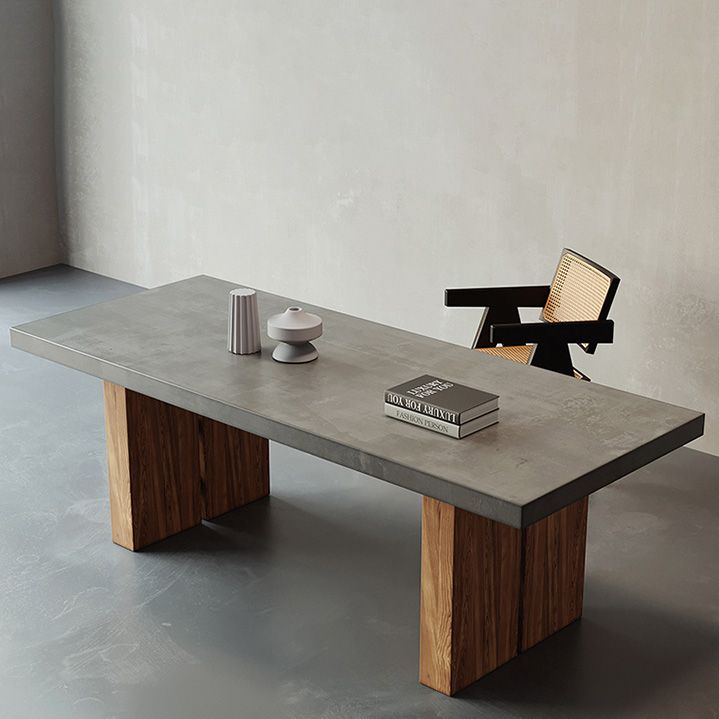 Modern 1/5 Pieces Dining Set Rectangle Pine Wood Dining Table for Living Room