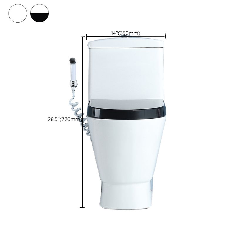 Traditional Ceramic Flush Toilet Spray Gun Included Urine Toilet for Bathroom