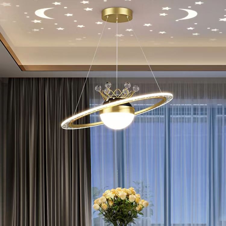 Ring Shade Metal Kroonluchter Lichten Modern 2- Lichte kroonluchter verlichtingsarmaturen