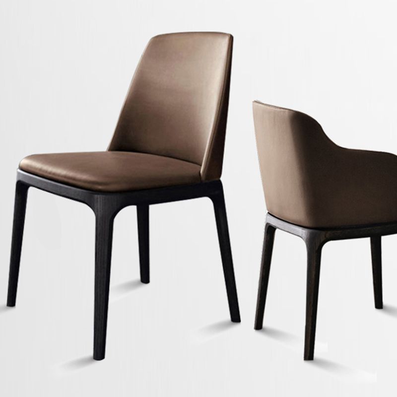 Brown and Black Contemporary Upholstered Dining and Accent Chairs