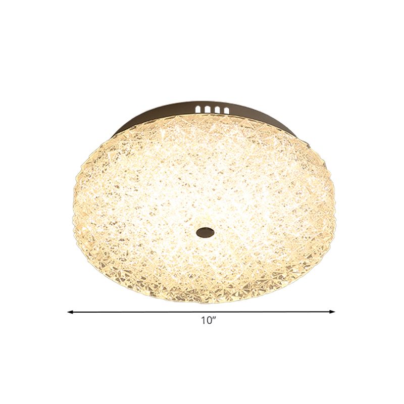 Modernistische Kreis-Unterputzleuchte mit abgeschrägtem klarem Kristall-LED-Korridor-Deckeneinbauleuchte