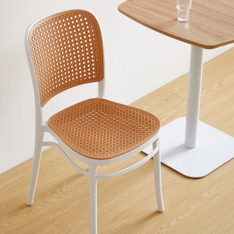 Scandinavian Plastic Bar Stool Footrest Armless Bar Stool for Living Room