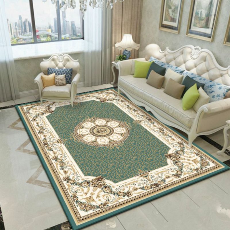 Tapis graphique en polyester beige rétro