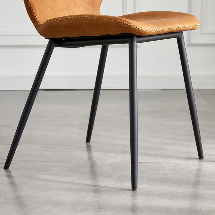 Contemporary Home Upholstered Side Chair Matte Finish Wingback Dining Chair