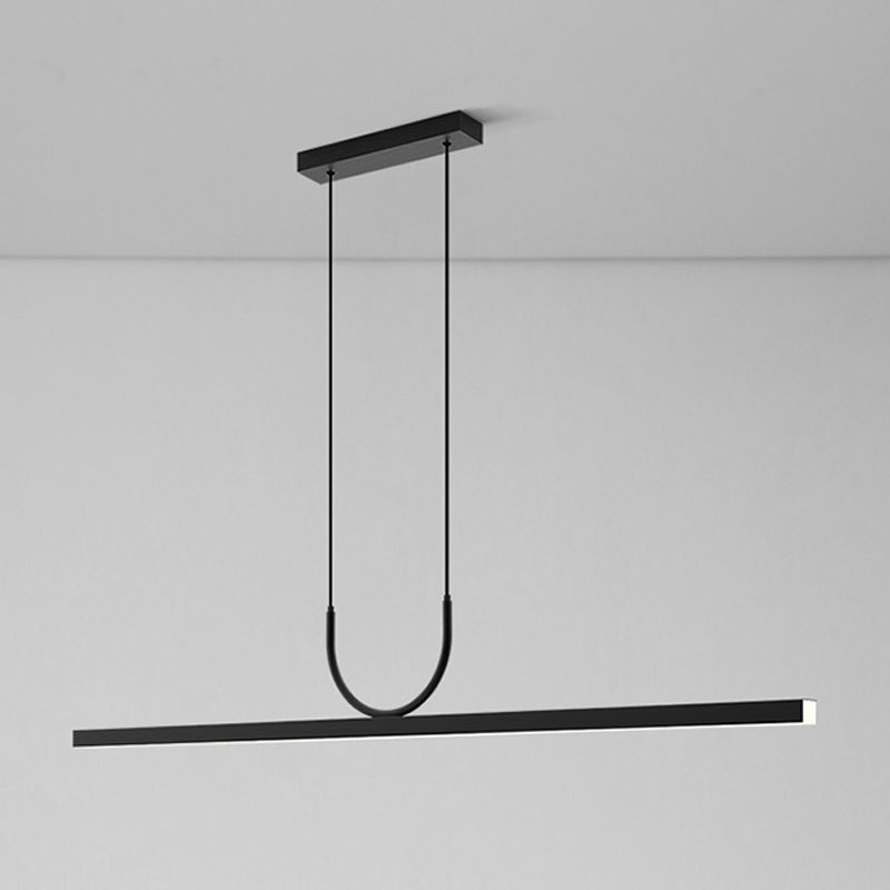 LED Simple Island Hanging Light Modern Island Light with Acrylic Shade for Dining Room