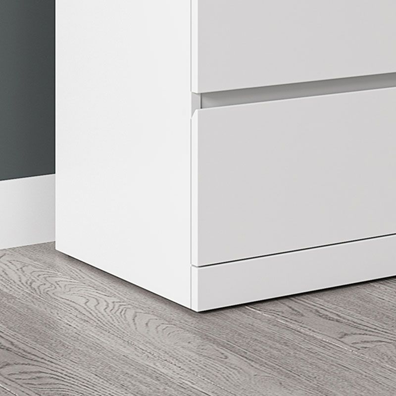 Modern Wood Storage Chest Dresser Horizontal White Dresser for Bedroom