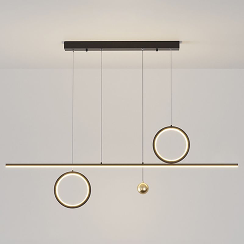 3 Light Geometric Island Lights Contemporary Island Lighting Metal Island Ceiling Light