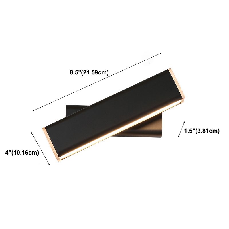 Luci di scarpa rettangolare in metallo MODERNO MODERNA 1 Fissature per illuminazione da parete