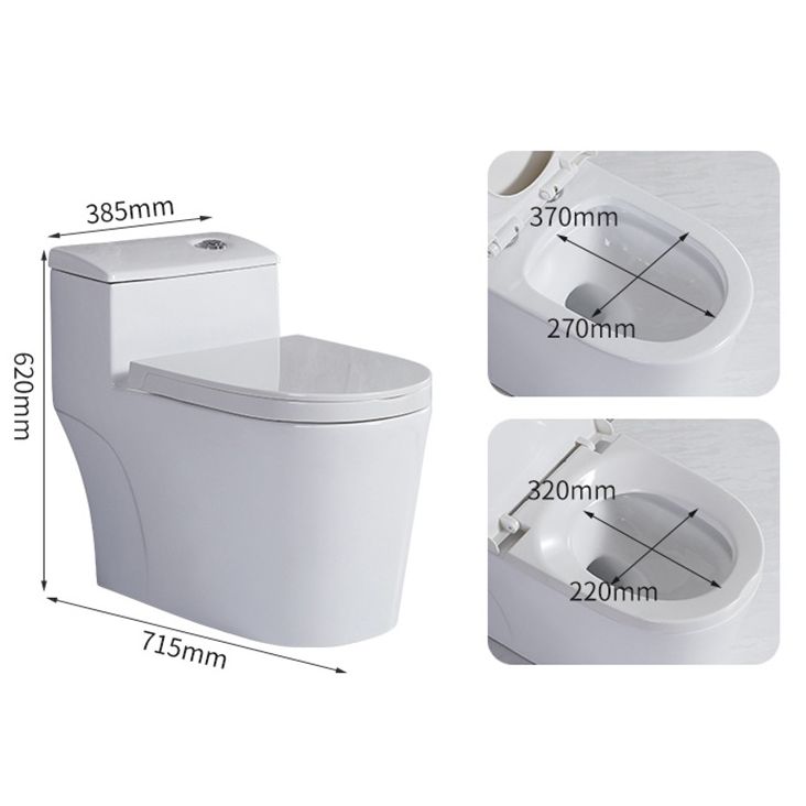 Modern Siphon Jet Toilet Floor Mount Flush Toilet with Toilet Seat