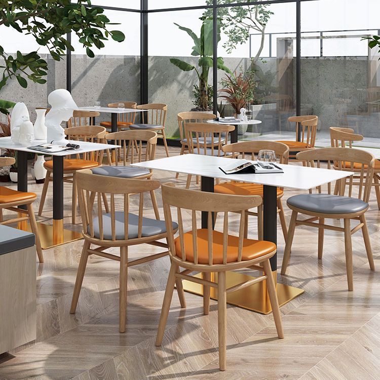 Sintered Stone Top Dining Table Industrial Kitchen Table with Metal Base in Black