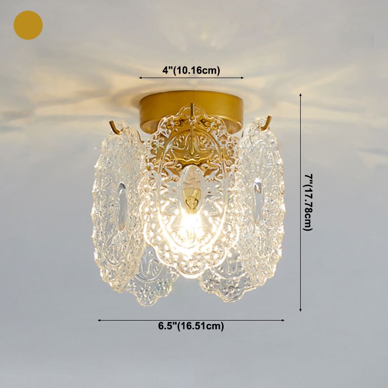 Lampada da soffitto moderna a forma di geometria semplice in ferro 1 luce Plafoniera per corridoio