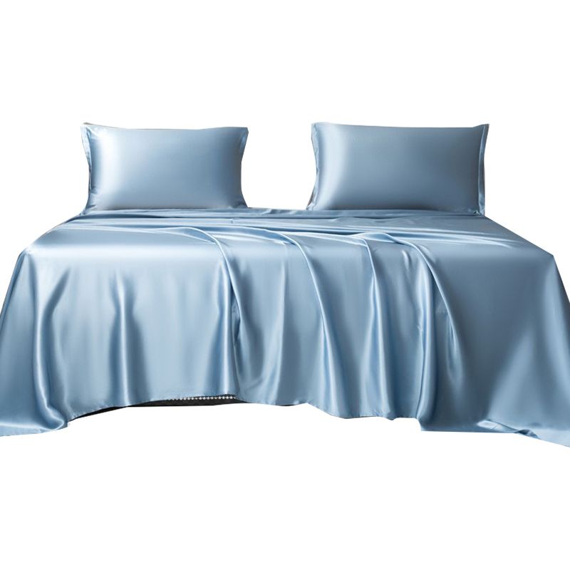 Silky Sheet Set 3-Piece Solid Color Wrinkle-Free Bed Set in Green