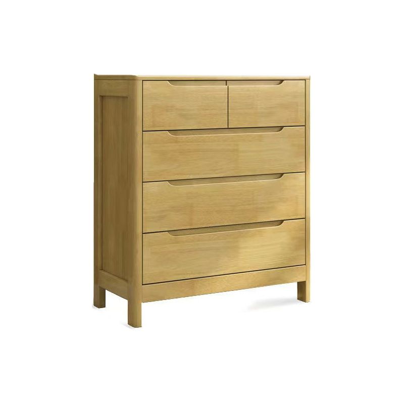 Contemporary Solid Wood Storage Chest Matte Finish Bedroom Dresser