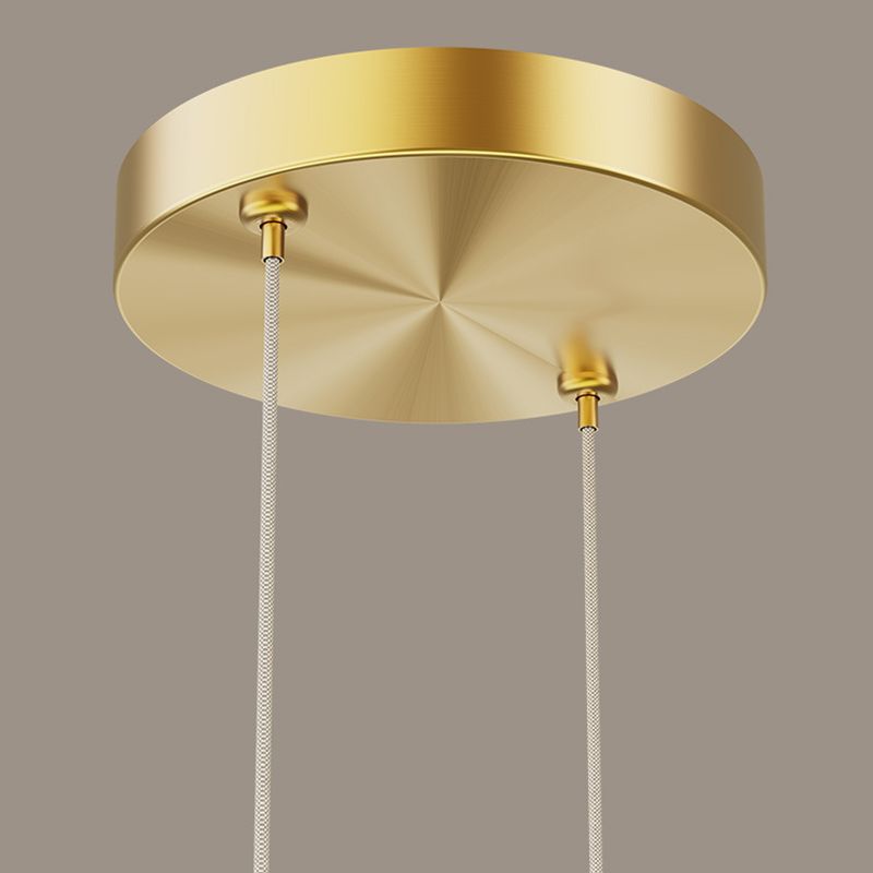 Metal Oval Hanging Light Postmodern Style Suspension Pendant for Cafe Restaurant