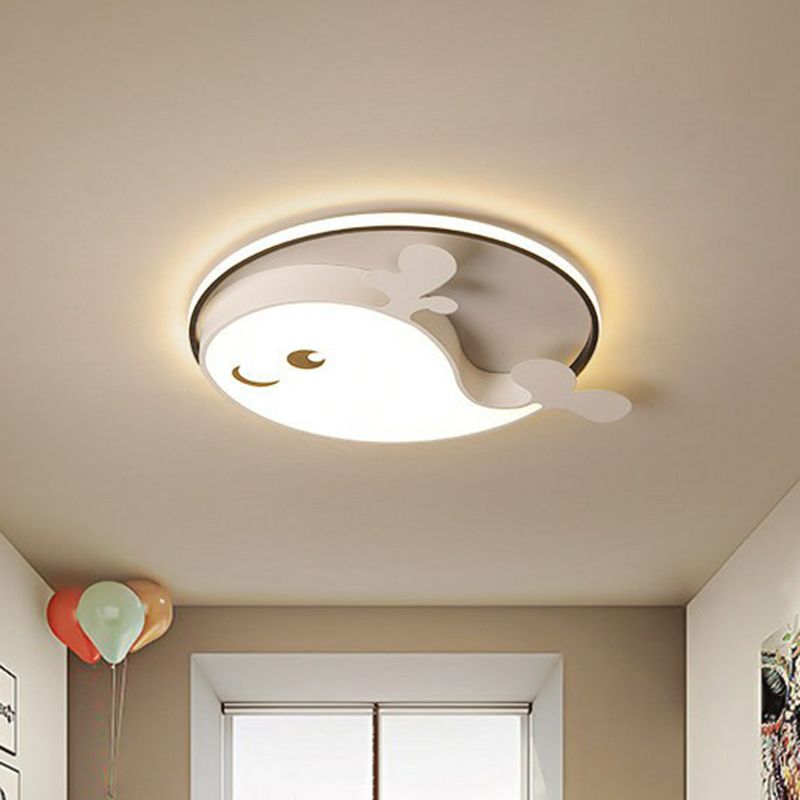 Metallic Dolphin Led Flush Massimale Light Simplicity LED Flush Mount Lighting Fixture per Ragazzi Bedroom