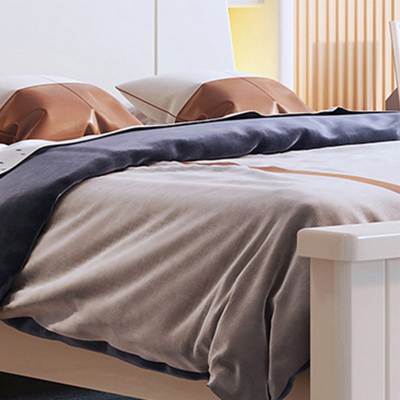 Modern Wood Standard Bed Bookcase Included Bed Frame with Headboard