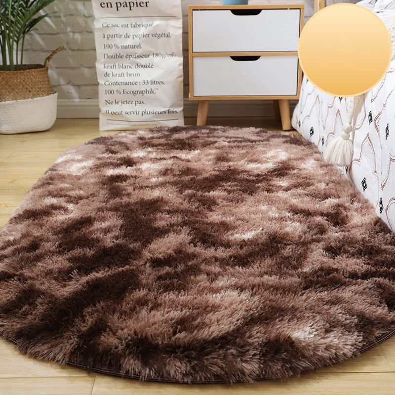 Tapis de couleur en polyester en peluche élégant tapis de soins faciles pour le salon