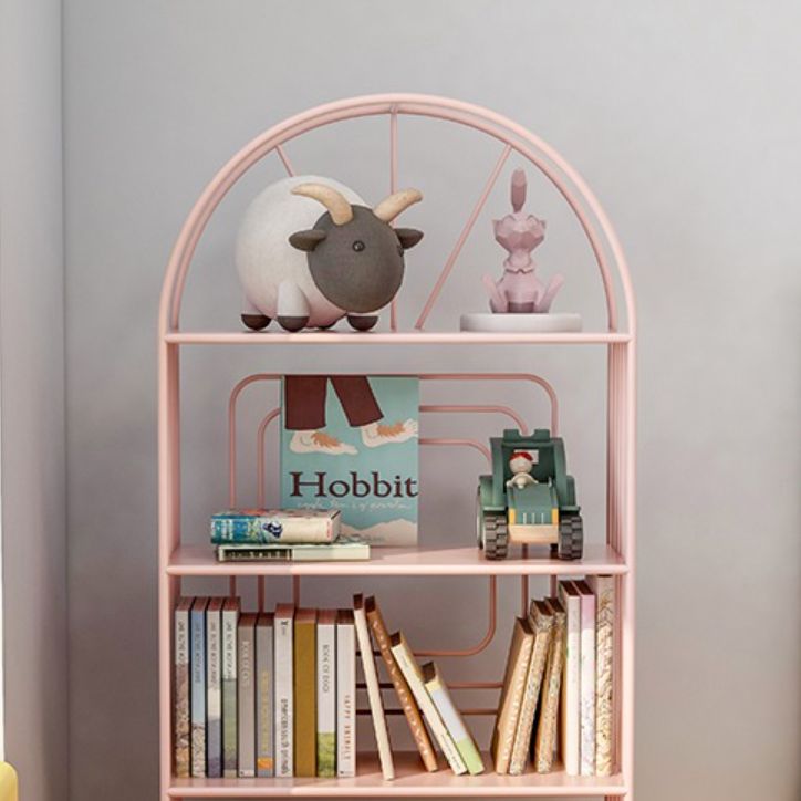 Scandinavian Metal Standard Bookshelf Open Back Bookcase with Shelves