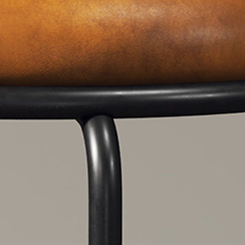 Glam Round Chair Ottoman Plain Velvet Metal Frame Scratch Sherpa Pouf