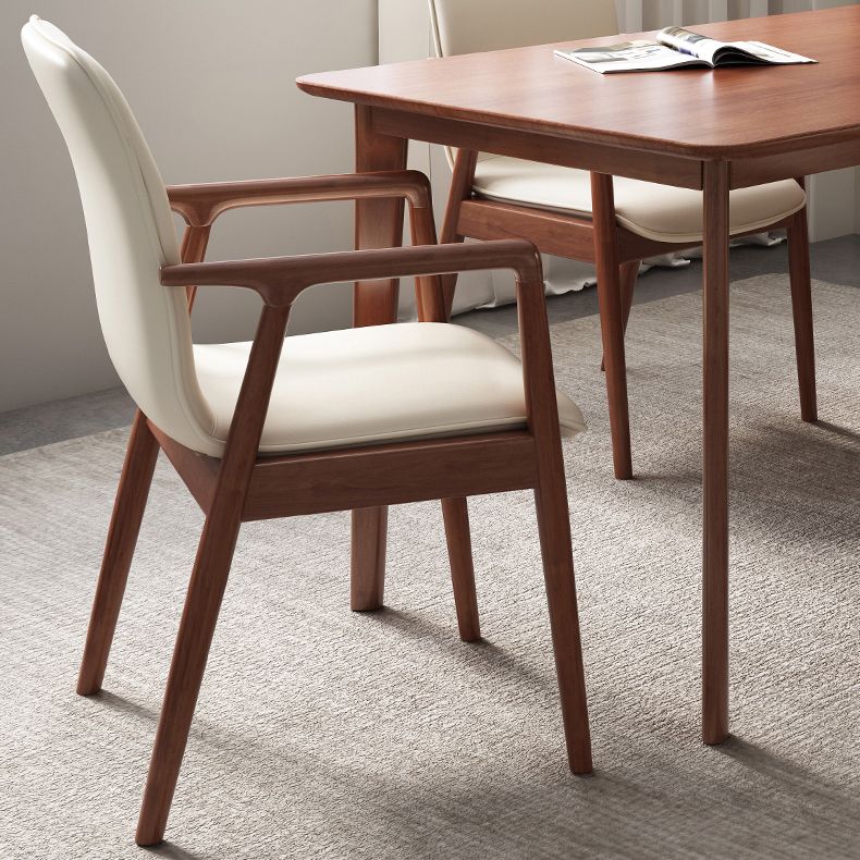 Arm Dining Chairs Modern Solid Wood Side Chairs for Dining Room