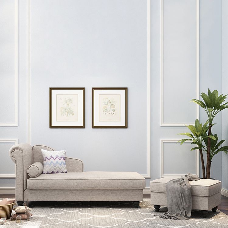 Modern Style Chaise Lounge Couch Solid Color Lounge Chair with Linen