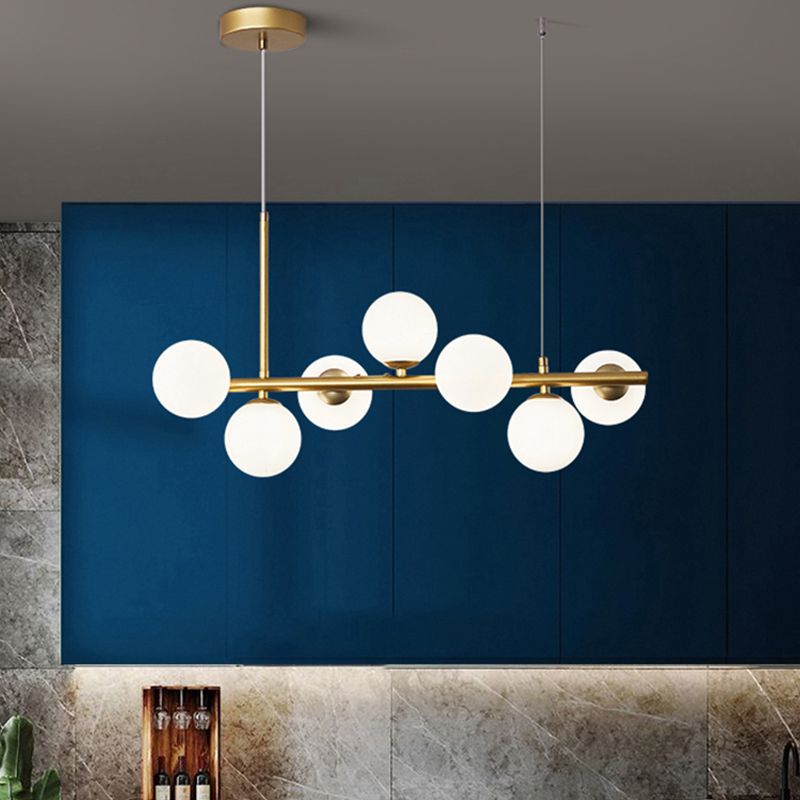 Luz de colgante de cabezal múltiple de estilo de isla de estilo simple moderno para sala de estar para sala de estar