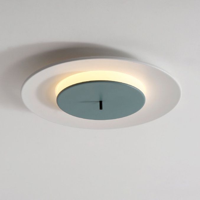 Macaroon UFO Flush Ceiling Light Fixture Creative LED Flush Ceiling Lights for Bedroom