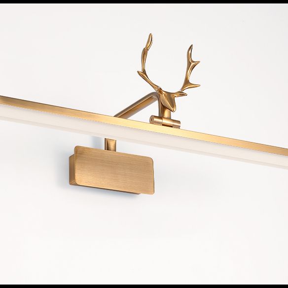 American Style Linear Vanity Lighting Fixtures with Antlers Acrylic Vanity Sconce