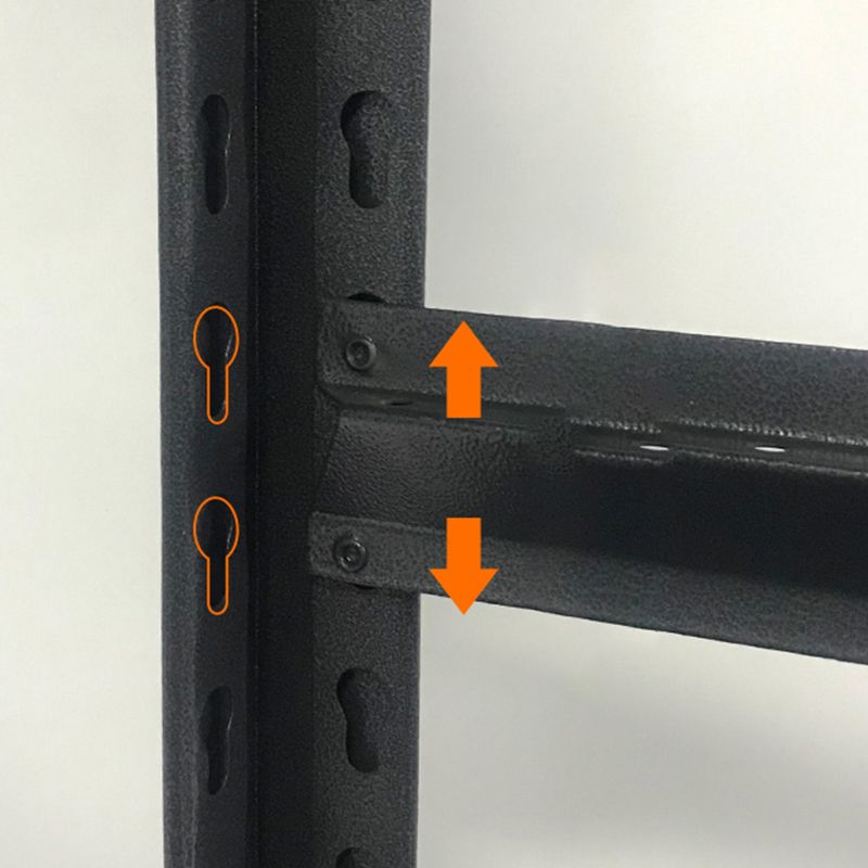 Rectangle Metal Bookcase Modern Closed Back Bookshelf with Shelves