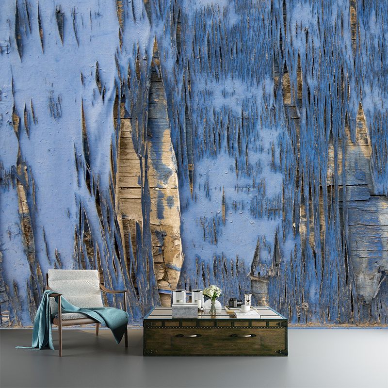 Wood Texture Wall Mural Industrial Home Decor Mildew Resistant for Sitting Room