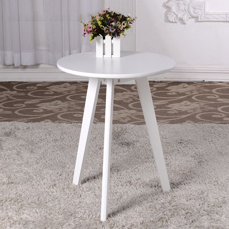 3 Legs Natural / White / Black Wooden Round Top Coffee Table