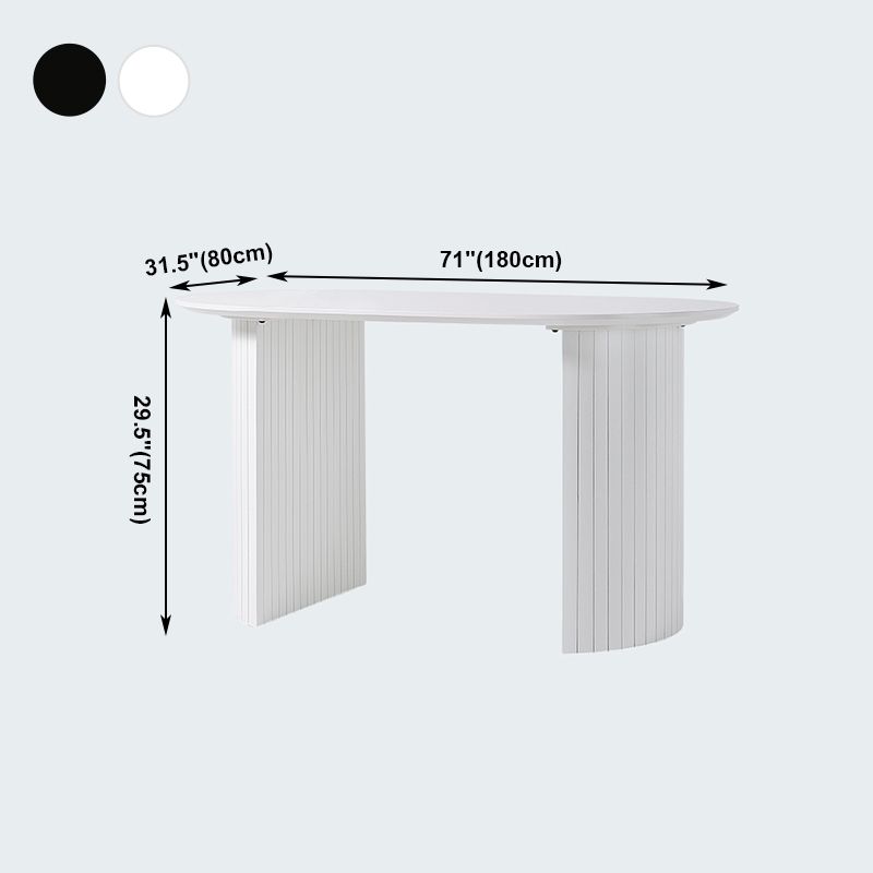 Modern Style Dining Table Double Pedestal Dining Table for Home Use