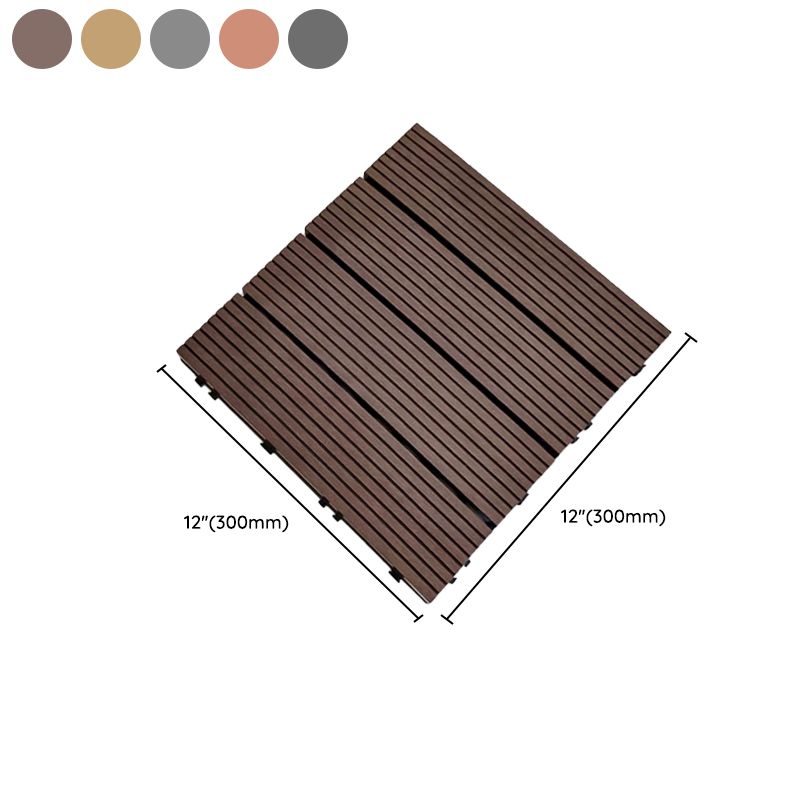 Outdoor Patio Flooring Tiles Embossed Composite Snap Fit Decking Tiles