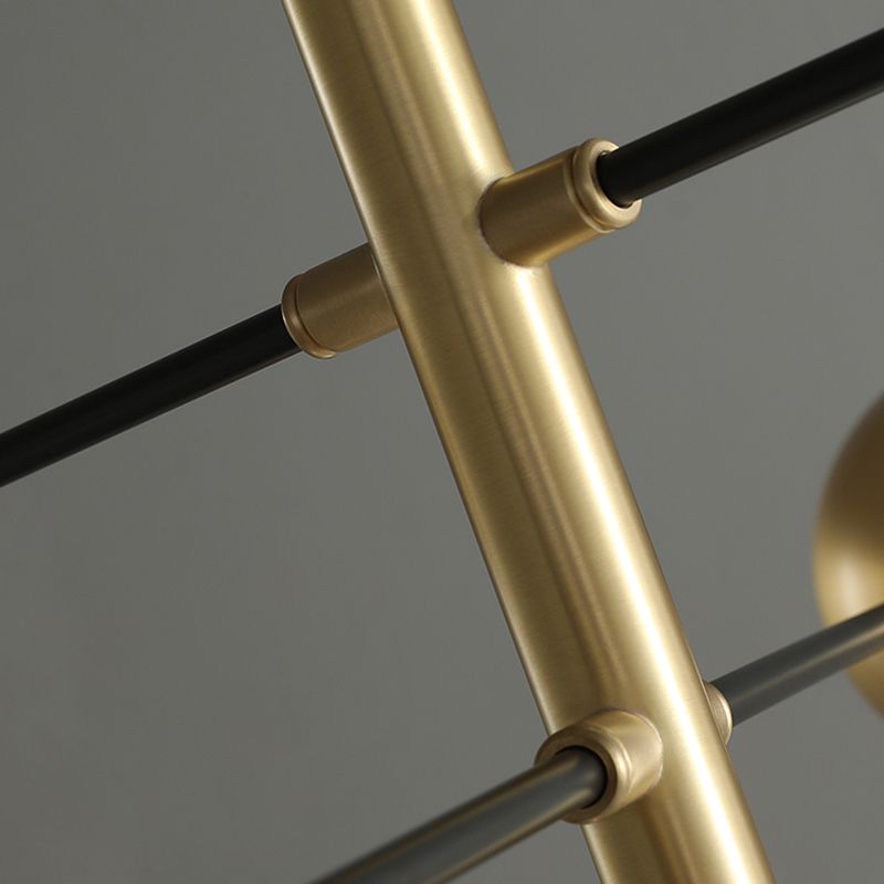 Lampadella in ottone in ottone in stile post-moderno in metallo + glass sfera di stile molecolare accompagnamento in oro