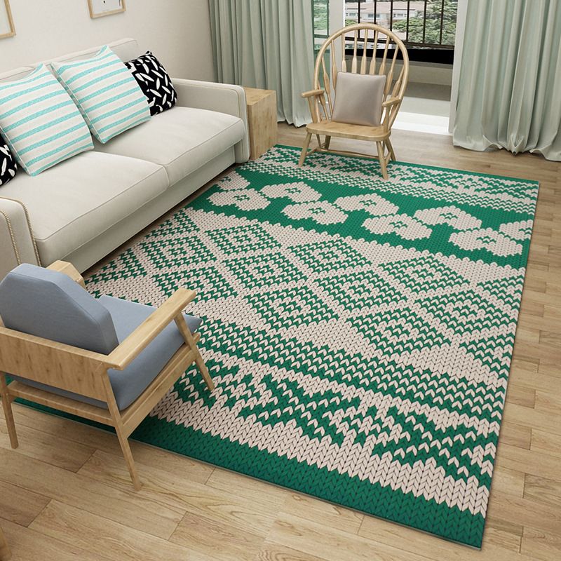 Boho woonkamer tapijt multi-kleuren geo geo geprinte gebied tapijt synthetisch vlekbestendige wasbaar niet-slip tapijt