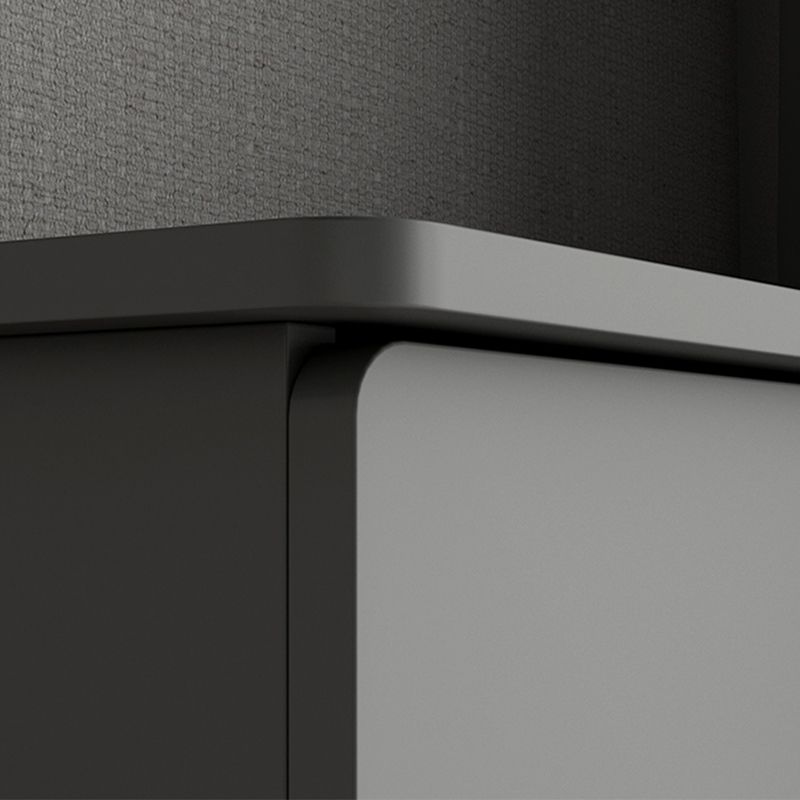 Glam Wooden/Metal Make-up Vanity with Drawer in Grey for Bedroom