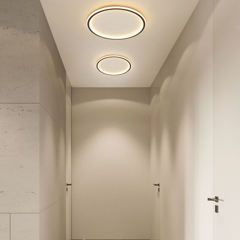 Geometrische Metall-Unterputz-Deckenleuchte, moderne LED-Unterputz-Beleuchtung in Schwarz