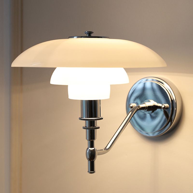 Metal/Glass Wall Light Industrial Polish Finish Lighting for Home