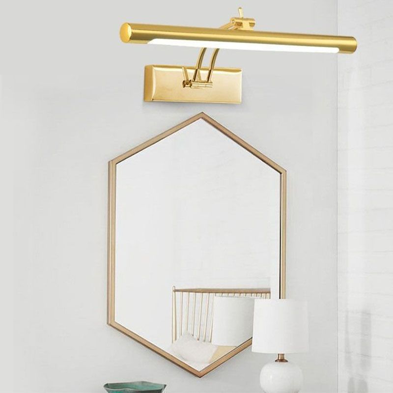 Éclairage de mur de miroir en métal moderne à 1 lumière linéaire