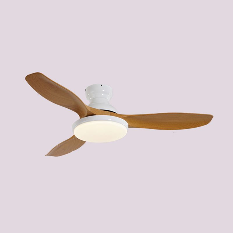 Kids Style Round Shape Ceiling Fan Light Metal Single Light LED Flush Light for Bedroom