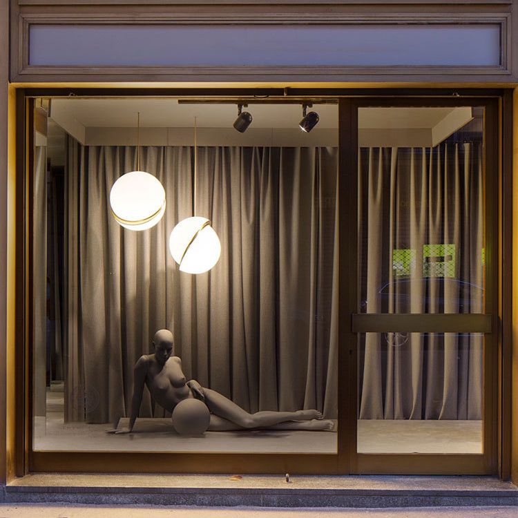 Orbe de style moderne suspension en verre blanc en verre 1 lumière de tête en finition en or pour chambre à coucher