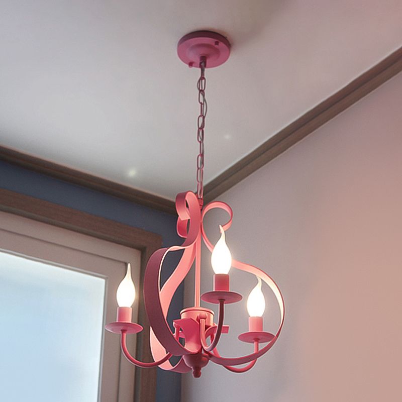 Lumières de lustre uniques traditionnelles Metal 3 Light suspension suspension