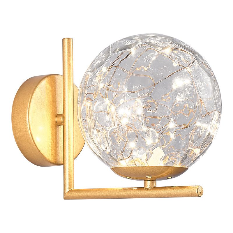 Glas Mini Globe Wall SCONCE Designer Stijl LED Wandbevestiging Lichtmontage voor slaapkamer