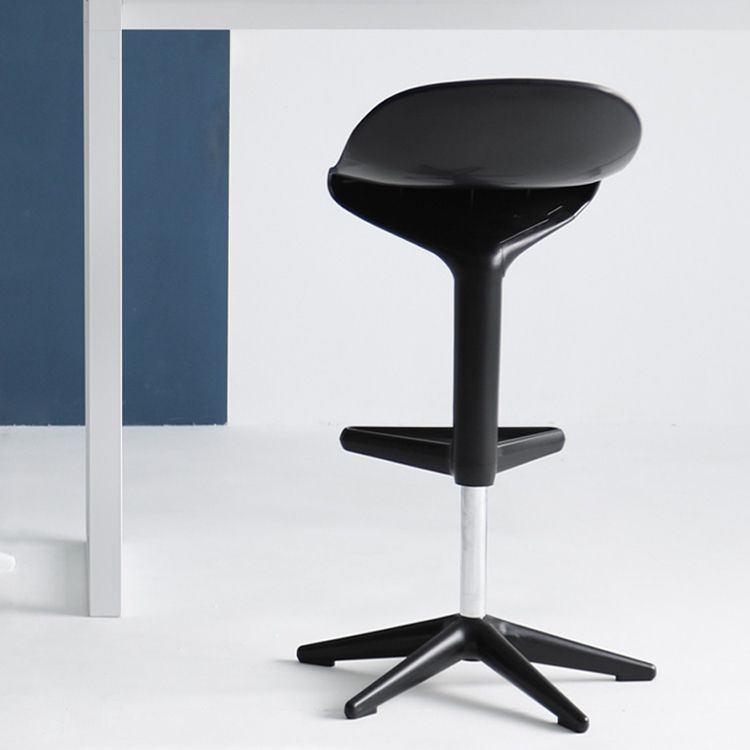 Modern Adjustable Height Counter Stool Plastic Footrest Bar Stool