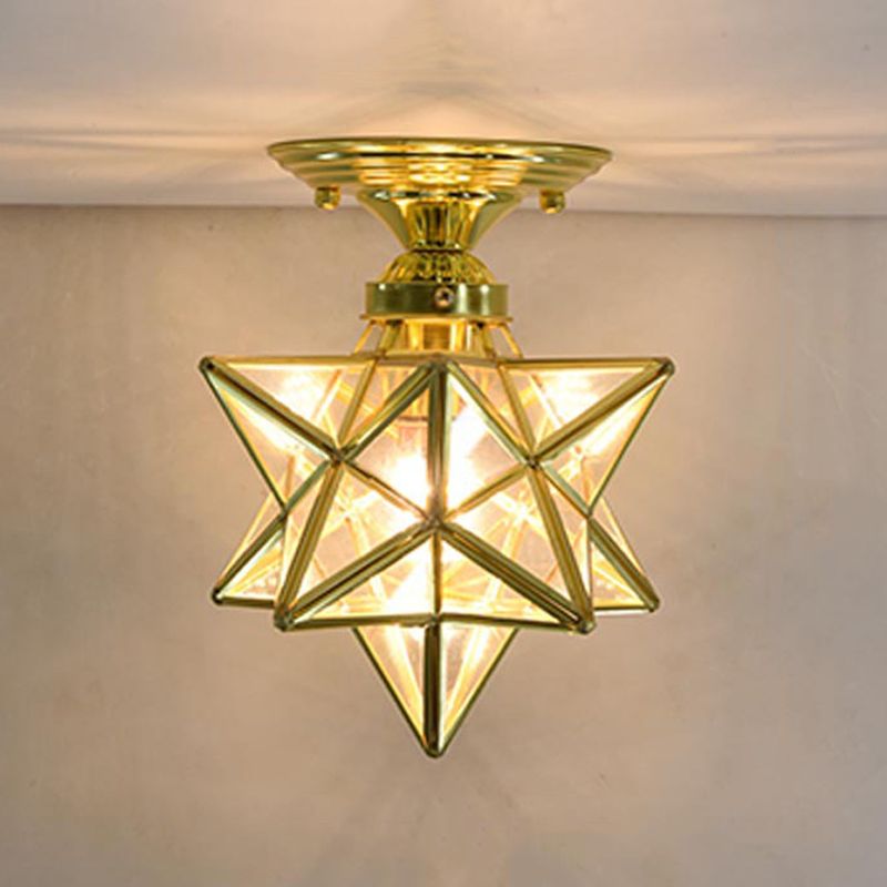 Modern Star Shape Flush Mount Light Fixtures 1 Light Flush Mount Ceiling Light