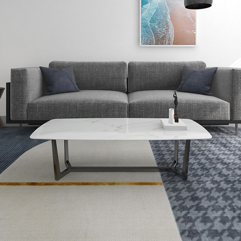 Trestle 1 Single Coffee Table Modern Rectangular Metal Cocktail Table