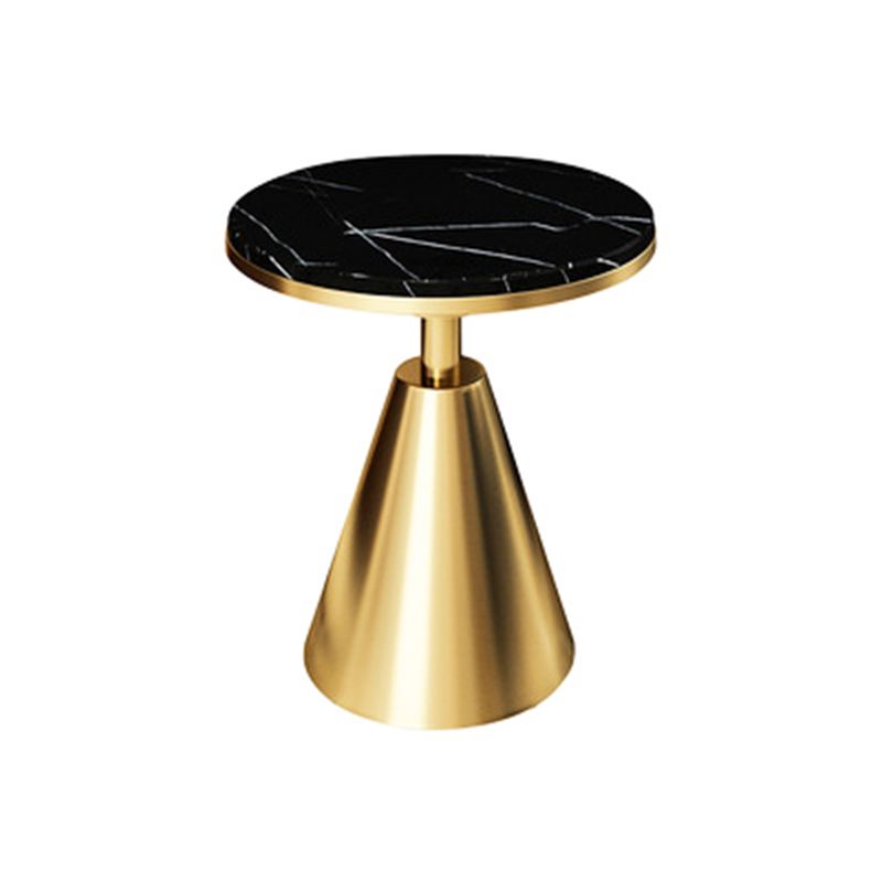 Contemporary Style Round Side End Table Metal Frame Side Table