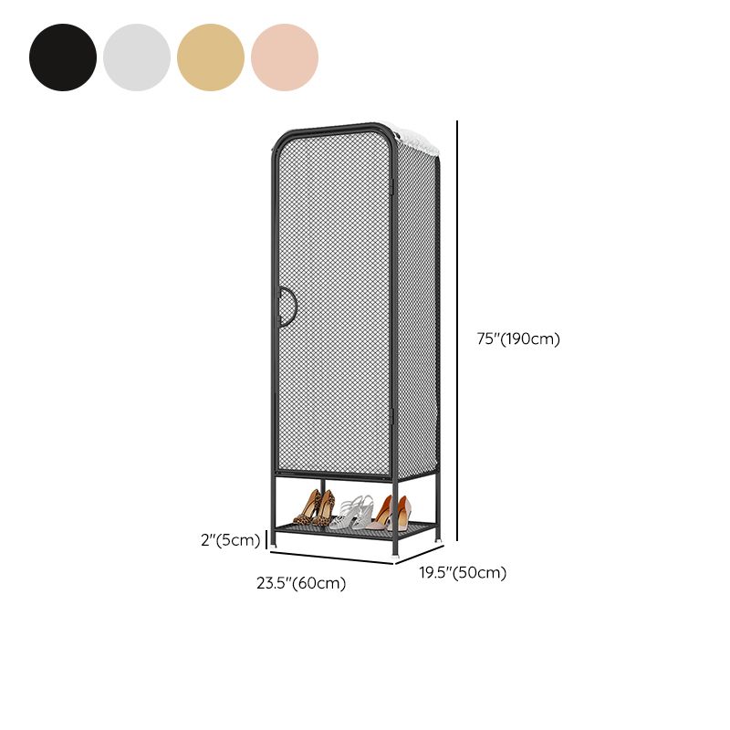 Modern Style Wardrobe Cabinet Metal Clothes Rail Wardrobe Armoire for Home