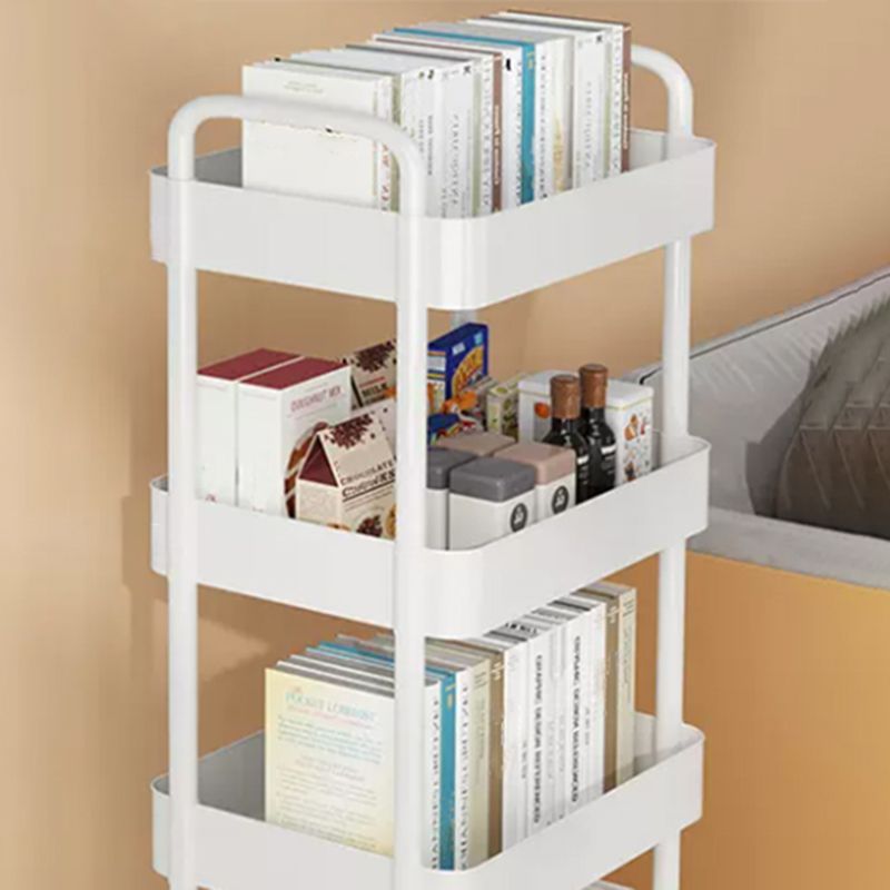 Scandinavian Plastic Bookshelf Open Back Standard Bookcase with Shelves